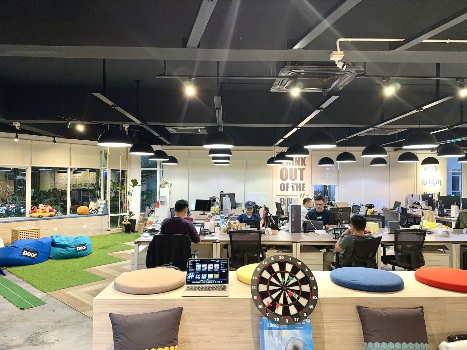 Members working at night at Sandbox Space 24-hour coworking in Kuala Lumpur