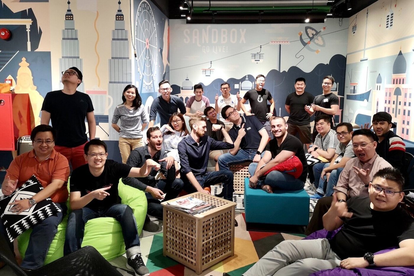 Digital nomad members working at Sandbox coworking space KL