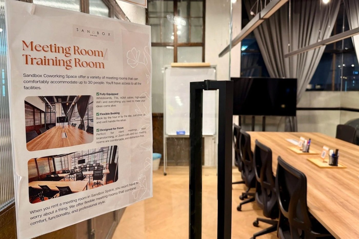 Meeting room for rent by the hour in KL at Sandbox Space