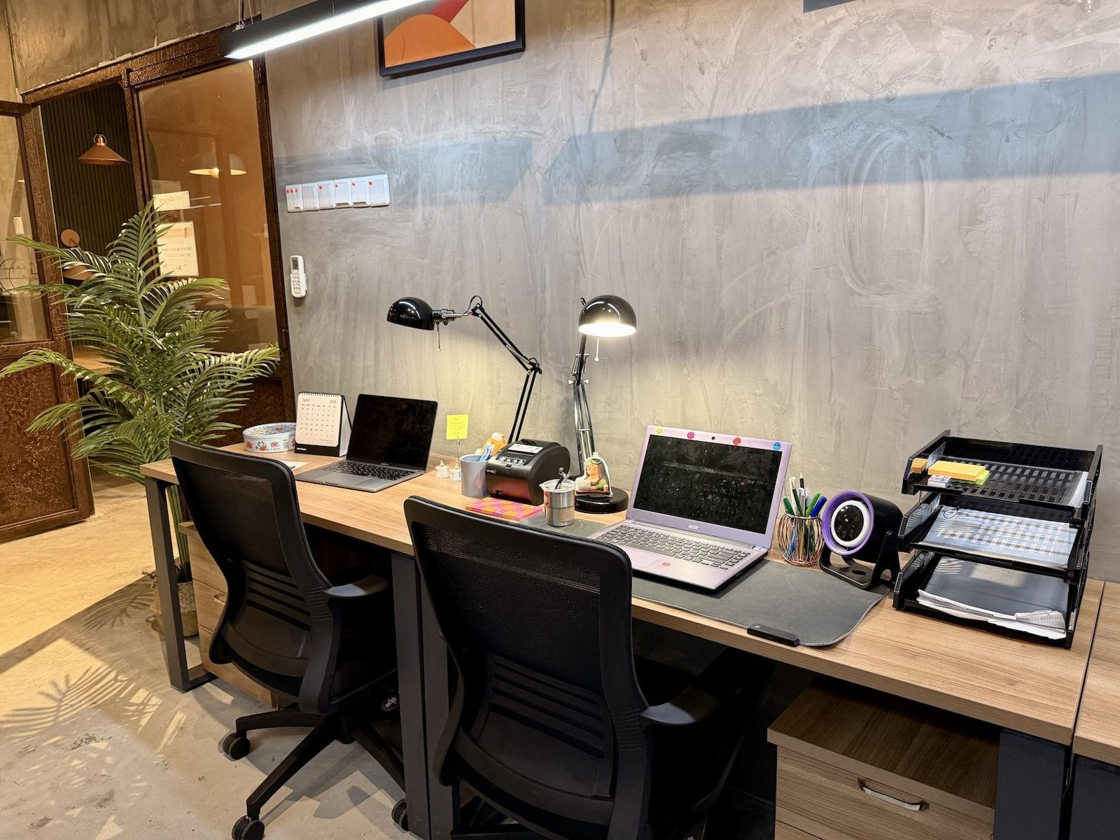 Dedicated desk row at Sandbox Space coworking in Petaling Jaya