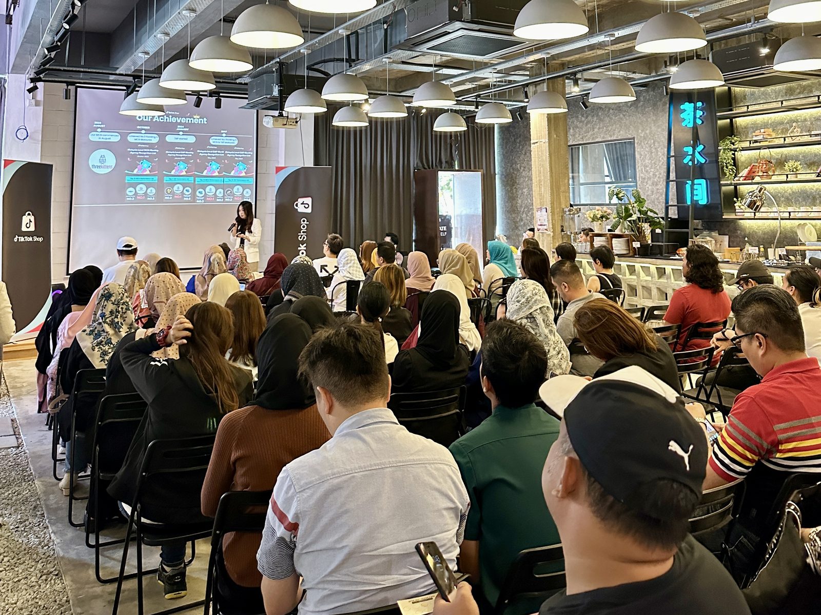 A full house at a TikTok Shop seller seminar at Sandbox Space