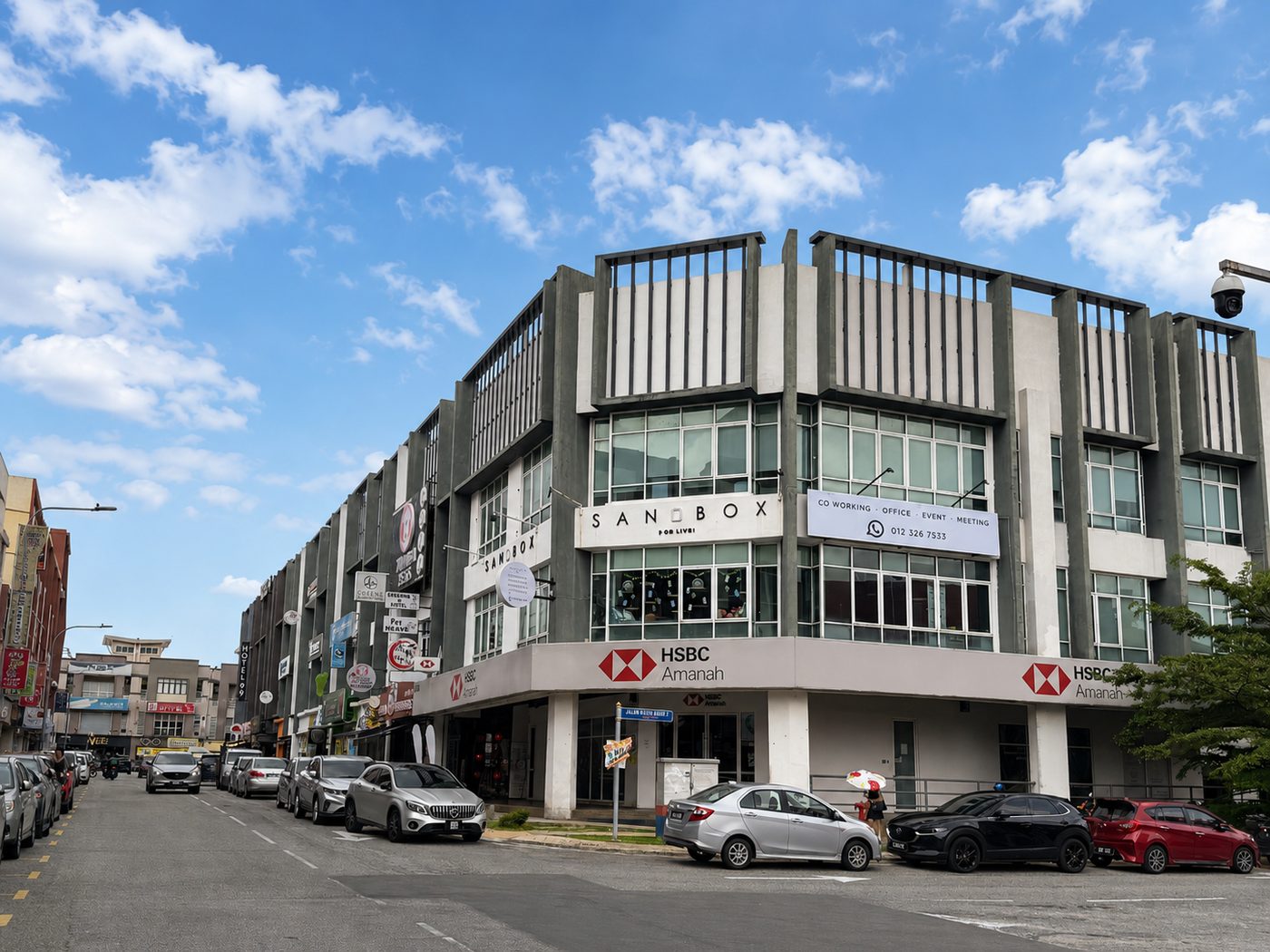 Sandbox Space Sri Petaling exterior with multi-storey car park in front
