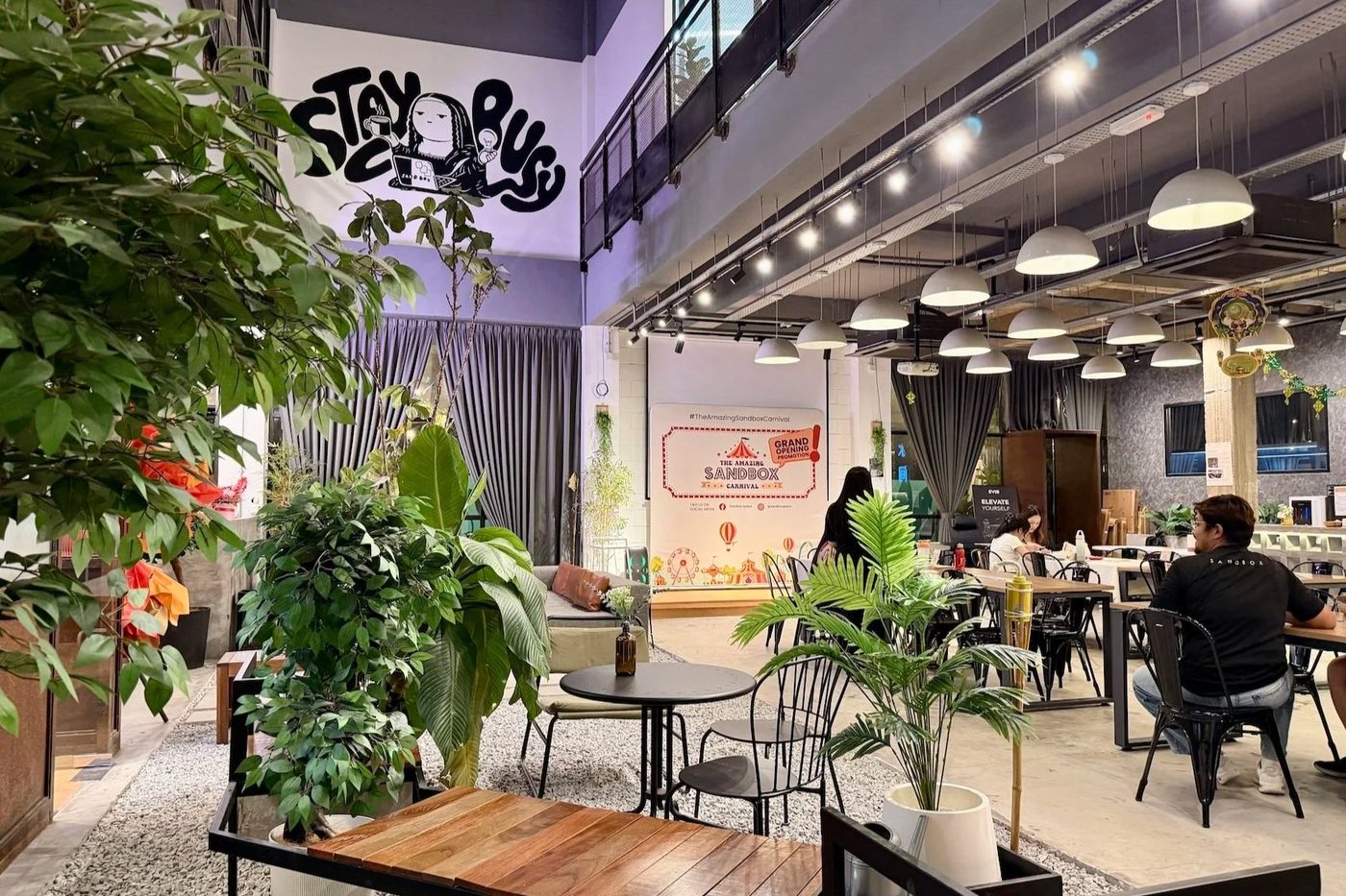 Double-height common floor at Sandbox Space Bandar Sunway coworking
