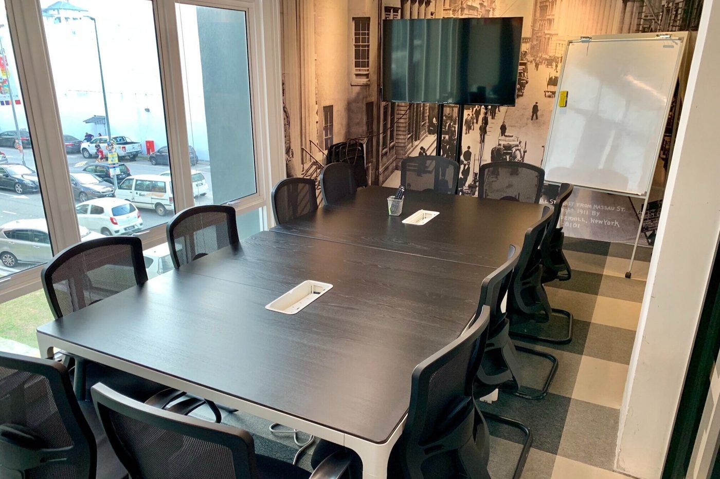 Large meeting room for rent in Sri Petaling KL, 12 pax with whiteboard and carpark-side windows