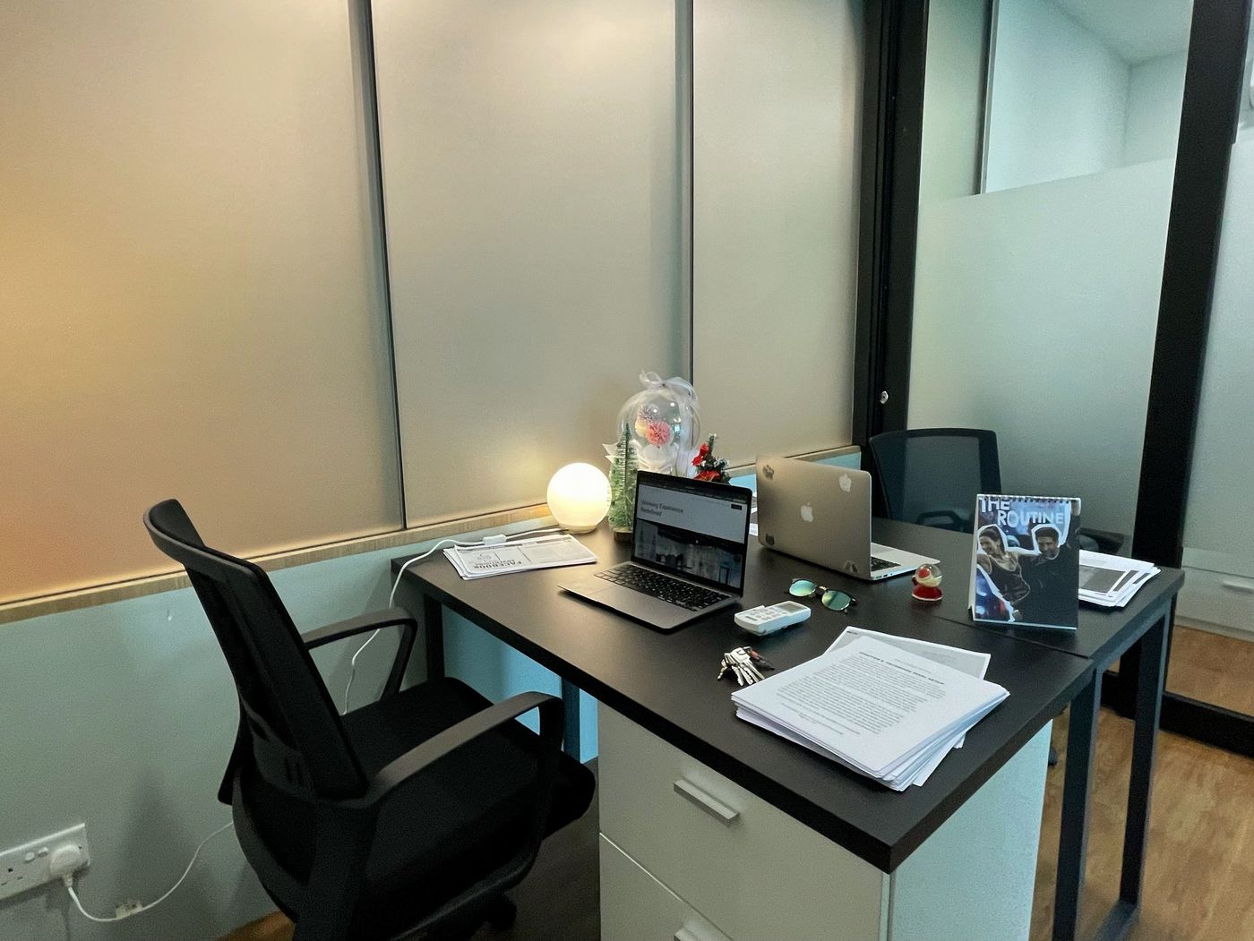 A two-person private office in use at Sandbox Space